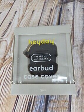 Heyday Airpod Gen 1 & 2 Earbud Case Cover NEW Black